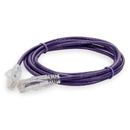Add-On 3FT RJ-45 MALE TO RJ-45 MALE STRAIGHT PURPLE CAT6 SLIM UTP COPPER PVC ADD-3FSLCAT6-PE